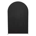 thumbnail image 2 of Balsa Circle 8 ft Black Fitted Matte Spandex Round Top Wedding Arch Backdrop Stand Cover Party Events Decorations, 2 of 6