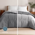 thumbnail image 3 of Bare Home 1800 Collection Reversible Down Alternative Comforter, All-Season, King/Cal King, Gray/Light Gray, 3 of 10