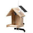 thumbnail image 3 of Bird Feeder with Camera, 5200mAh Battery Solar Bird Feeder Outdoor, 11000+Bird Recognition, Voice Dialogue, 1080P HP Video, Night Vision, 3 of 10