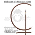 thumbnail image 4 of Mophead 15 Foot Double Insulated and Road Ready Tweed Braided 1/4 in TS to 1/4 in TS Guitar and Bass Instrument Cable Right Angle Black Brown and Black, 4 of 6