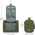 thumbnail image 6 of WANDF Large Toiletry Bag for Men Women,Travel Cosmetic Makeup Bags for Ladies,Handing Shaving Kit Dopp Kit Organizer Bags,Water-Resistant Shower Bathroom Bag(Dark Green), 6 of 11