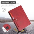 thumbnail image 7 of TECH CIRCLE Case for iPad Air 11-inch 2024/iPad Air 5th/4th Gen,iPad Pro 11 inch Case,PU Leather Folio Flip Smart Stand Pencil Holder Cover Shockproof Protective Auto Sleep/Wake Wallet Pocket Case,Red, 7 of 7