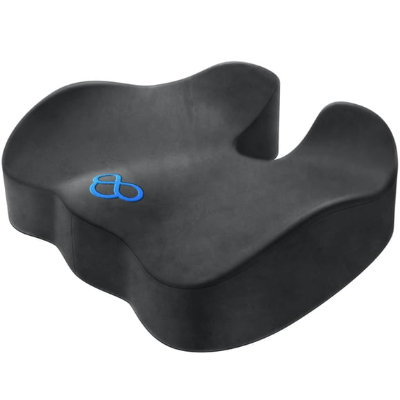 Cojín de asiento BlissTrends de espuma viscoelástica gruesa para oficina, color gris