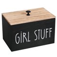 thumbnail image 1 of Organizador de tampones, caja de madera para guardar compresas de algodón, organizador de productos femeninos, contenedor para cápsulas de lavandería, contenedor para hisopos de algodón, 1 of 7