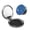 Round Shape, variant on Fish Scale Sea Skin Portable Double-Sided Face Mirror Square, Magnifying Compact Pocket Mirror with PU Leather Cover