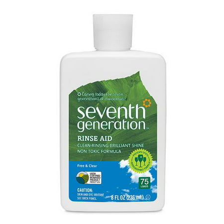 Seventh Generation Free & Clear Dishwasher Rinse Aid Fragrance Free 8 (Best Dishwasher Rinse Aid For Hard Water)