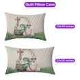 thumbnail image 5 of Easter Egg Jack Russell Terrier Bunny Ear Welcome Spring Truck Quilt Pillowcase Parson Jack Dog Lover Throw Pillow Cover Bed Home Decor - 12002, 5 of 5