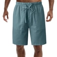 thumbnail image 1 of Aayomet Mens Workout Shorts Waist Drawstring Elastic Waist Solid Shorts With Pockets (Green, L), 1 of 5