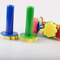thumbnail image 3 of Cheers 6Pcs/Set Paint Sponge Brushes Flower Stamper DIY Kids Drawing Painting Tool, 3 of 7