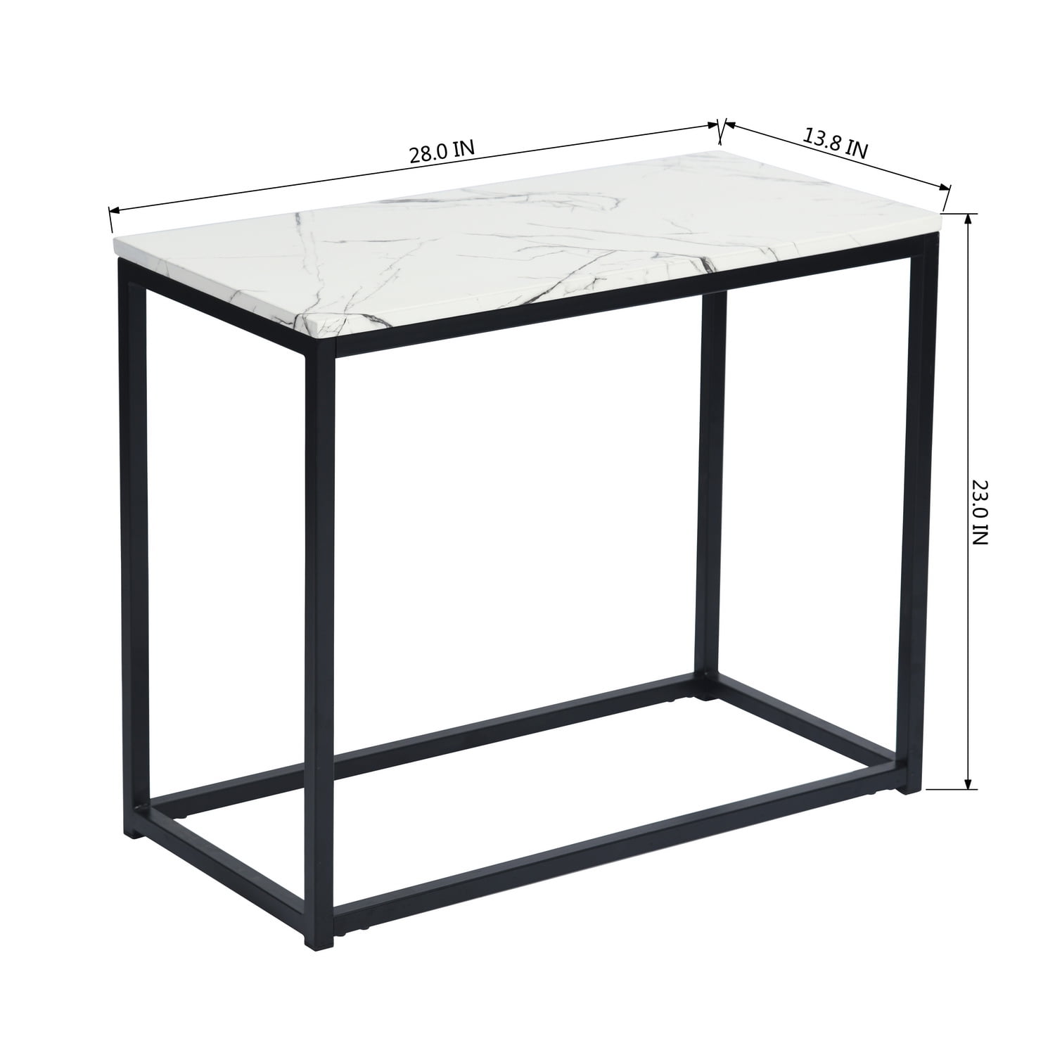 vistreck Modern Open Rectangular Wood Side End Accent Table Living Room Storage Small End Table