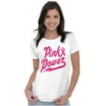 thumbnail image 3 of Pink Ribbon Power Breast Cancer Aware Womens Slim Fit Graphic Tee Brisco Brands S, 3 of 5
