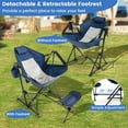 thumbnail image 6 of Gymax Hammock Camping Chair w/ Retractable Footrest & Carrying Bag for Camping Picnic Navy, 6 of 10