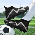 thumbnail image 4 of Zapatos de fútbol profesionales ultraligeros para hombre, botas de entrenamiento de tobillo, tacos de fútbol, zapatos deportivos Unisex, antideslizantes, 4 of 5