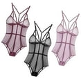 thumbnail image 3 of Lencería De Encaje Mujer Ropa De Dormir Semi Transparente De Verano Sin Mangas Picardías Atractivas Cuello V Correa De Hombro Ajustable SG Soledad Ropa interior de encaje de una sola pieza, 3 of 10