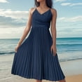 thumbnail image 7 of Viadha Casual Summer Dresses for Women 2024 Women Casual Solid Color Loose Sleeveless V-Neck Camisole Dress, 7 of 7
