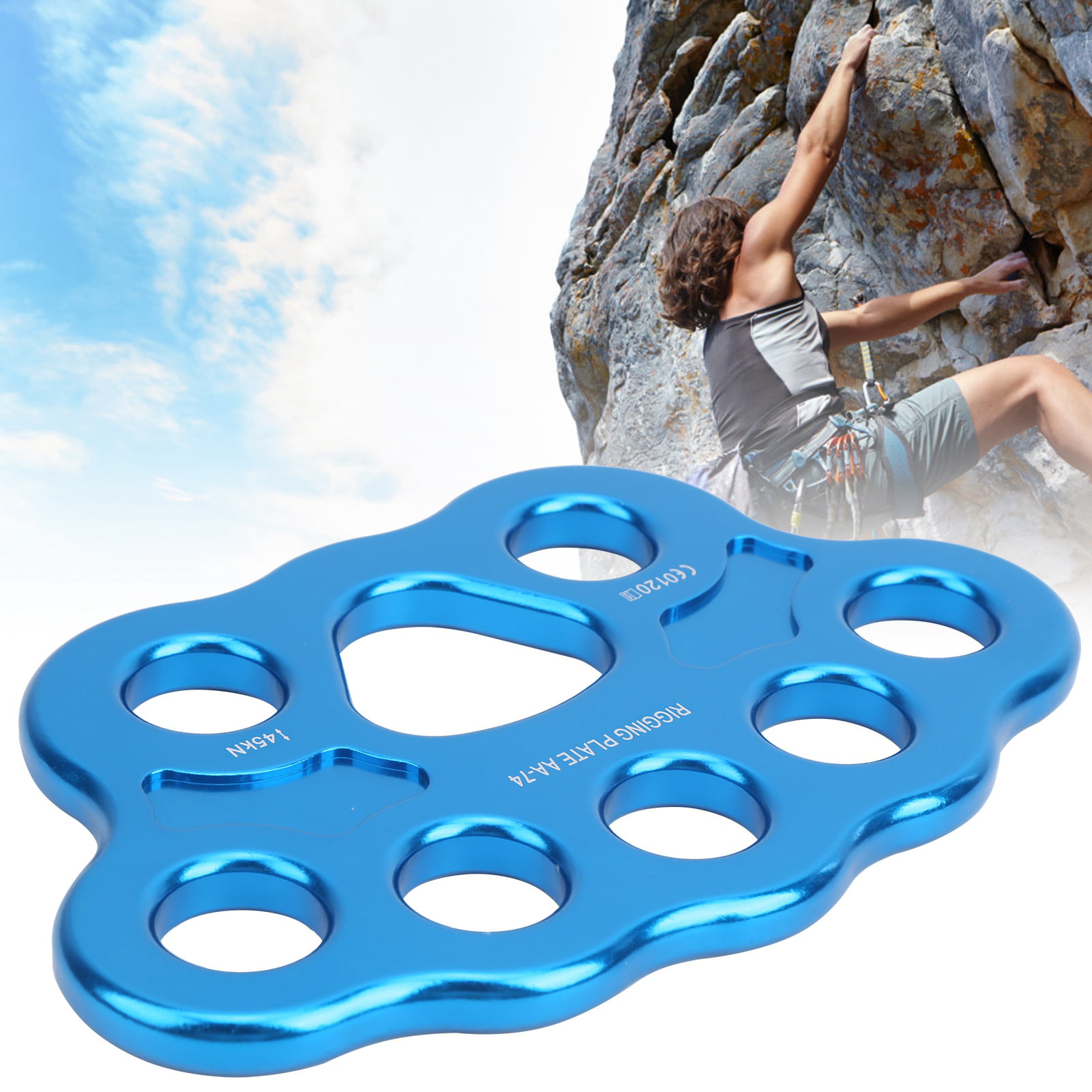 Details about   Rigging Plate 16x10cm 1 PCS Climbing Anchor Connector 45KN Safe High Strength 