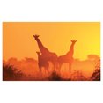 thumbnail image 4 of Giraffe Ceramic Toothbrush Holder, Sunset with Indigenous Animals Photo, Decorative Versatile Countertop for Bathroom, 4.5" X 2.7", Orange Burnt Orange, 4 of 4
