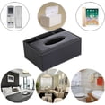 thumbnail image 5 of Caja de pañuelos rectangular de cuero PU, soporte para caja de pañuelos multifuncional, caja de Control remoto, 5 of 5
