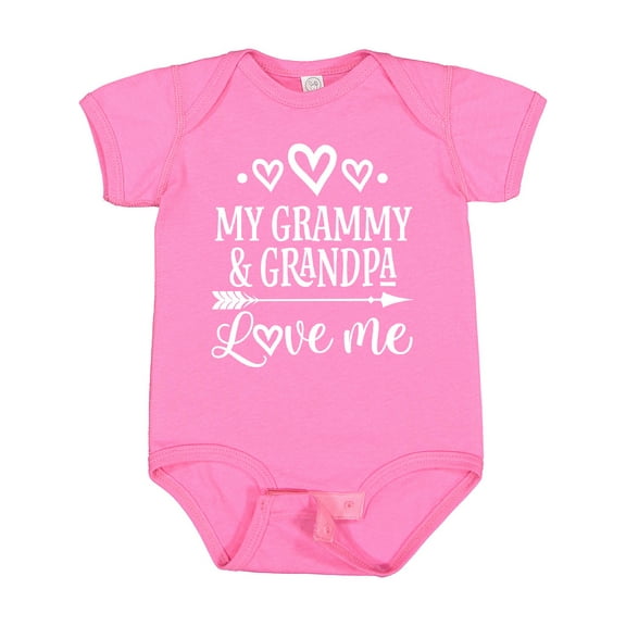 Inktastic Grammy and Grandpa Love Me Girls Granddaughter Girls Baby Bodysuit