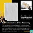 thumbnail image 4 of 100 PACK Shoe Shine Cloths, Shoe Mitt with Natural Ribbon Tie, Individually ROLLED and tied with a NATURAL RIBBON For Hotel Motel Guest Room Professional Cleaning Leather Shoes Boots Care Cloths, 4 of 7