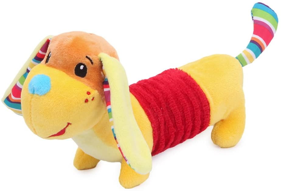 Baby Rattles Toys Soft Plush Animal Infants Boys Shaker Handbells Newborn Girls Novelty Stuffed Dog Shaking Bell