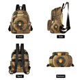 thumbnail image 2 of JIALIOU Mini Backpack Purse for Women Quilted Casual Daypack Small Travel Shoulder Bag, Abstract Olive Brown Geometric, 2 of 7