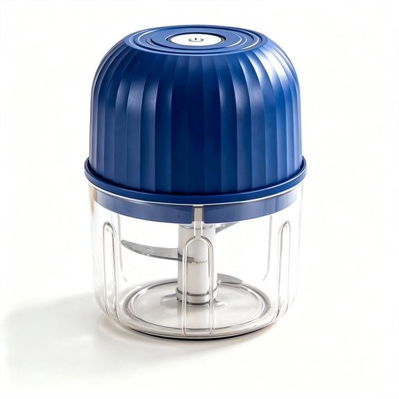 Mini Food Chopper 4.7X3.7 Inch Portable Electric Garlic Mincer with Stainless Steel Blades Usb Rechargeable Cordless Small Processor for Kitchen Camping Rv Travel