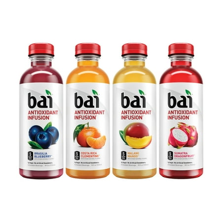 Bai Antioxidant Infused Variety Pack Rainforest Juices, 18 Fl Oz, 12 Count Bottles