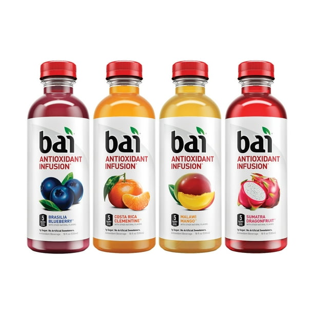 Bai Flavored Water, Rainforest Variety Pack, Antioxidant Infused Drinks