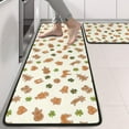 thumbnail image 2 of Kitchen Rugs Sets Of 2,Beige Christmas Gingerbread Pattern Anti Fatigue Kitchen Mat Rugs Non Slip Washable,Decorative Kitchen Floor Mats for Kitchen,Sink,Laundry,17"x47"+17"x47", 2 of 5