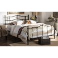 thumbnail image 2 of Baxton Studio Wendy Vintage Industrial Black Finished Metal Queen Size Platform Bed, 2 of 4