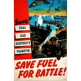 thumbnail image 2 of Clive Uptton 11x14 Gold Ornate Wood Frame and Double Matted Museum Art Print Titled - Save Coal, Gas, Electricity, Paraffin. Save Fuel for Battle! (Between 1939 and 1946), 2 of 4
