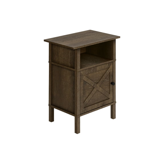 Accent Table - Side Table - End - Living Room - Storage - Dark Oak Laminate
