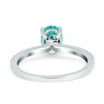 thumbnail image 3 of Accent Wedding Ring Black Simulated Paraiba Tourmaline CZ 925 Sterling Silver Size 10, 3 of 5