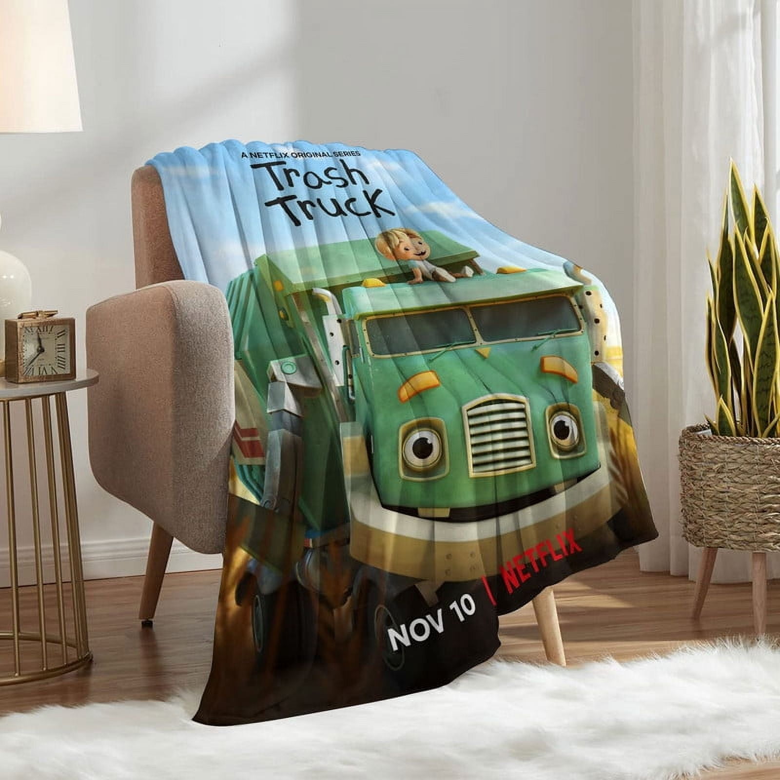 Trash Truck Throw Blanket Gifts for Fans Lover Girls Boys Women Present Hoodie Him Bed 30"x40"