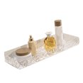 thumbnail image 2 of Bathroom Shelves Acrylic Space Saving Hole Free Floating Wall Mounted Hanging Shelves for Bathroom Sink Transparent Stone Pattern, 2 of 5