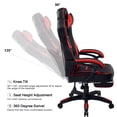 thumbnail image 4 of GTPLAYER Gaming Chair with Footrest, Big and Tall Game Chair 350lb Racing Style Computer Chair, Ergonomic Executive Office Chair High Back with Lumbar Support and Recliner, Red, 4 of 6