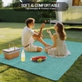 thumbnail image 5 of Fsddascl Vintage Teal Green Outdoor Rug for Patio/Deck, Non-Slip Large Area Rug 5 x 8 Ft, Farmhouse Retro Solid Color Linen Texture Indoor Outdoor Rugs Washable Area Rugs, Camping Rug Carpet Runner, 5 of 9