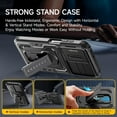 thumbnail image 3 of for Samsung Galaxy A16/ A17/ A26-5G Phone Case with 2 Pack Screen Protector, Slide Camera Cover, Kickstand & Lanyard Strap, Military Grade Shockproof Protective Heavy Duty Non-Slip Case, Black, 3 of 9
