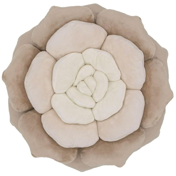 Cojín Cozy 4 Decor con flores suculentas de terciopelo, 38 x 38 cm