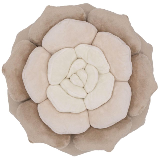 Cojín Cozy 4 Decor con flores suculentas de terciopelo, 38 x 38 cm