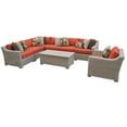 thumbnail image 1 of Ensemble de Meubles de Patio en Osier d'Extérieur 8 Pcs en Tangerine, 1 of 2