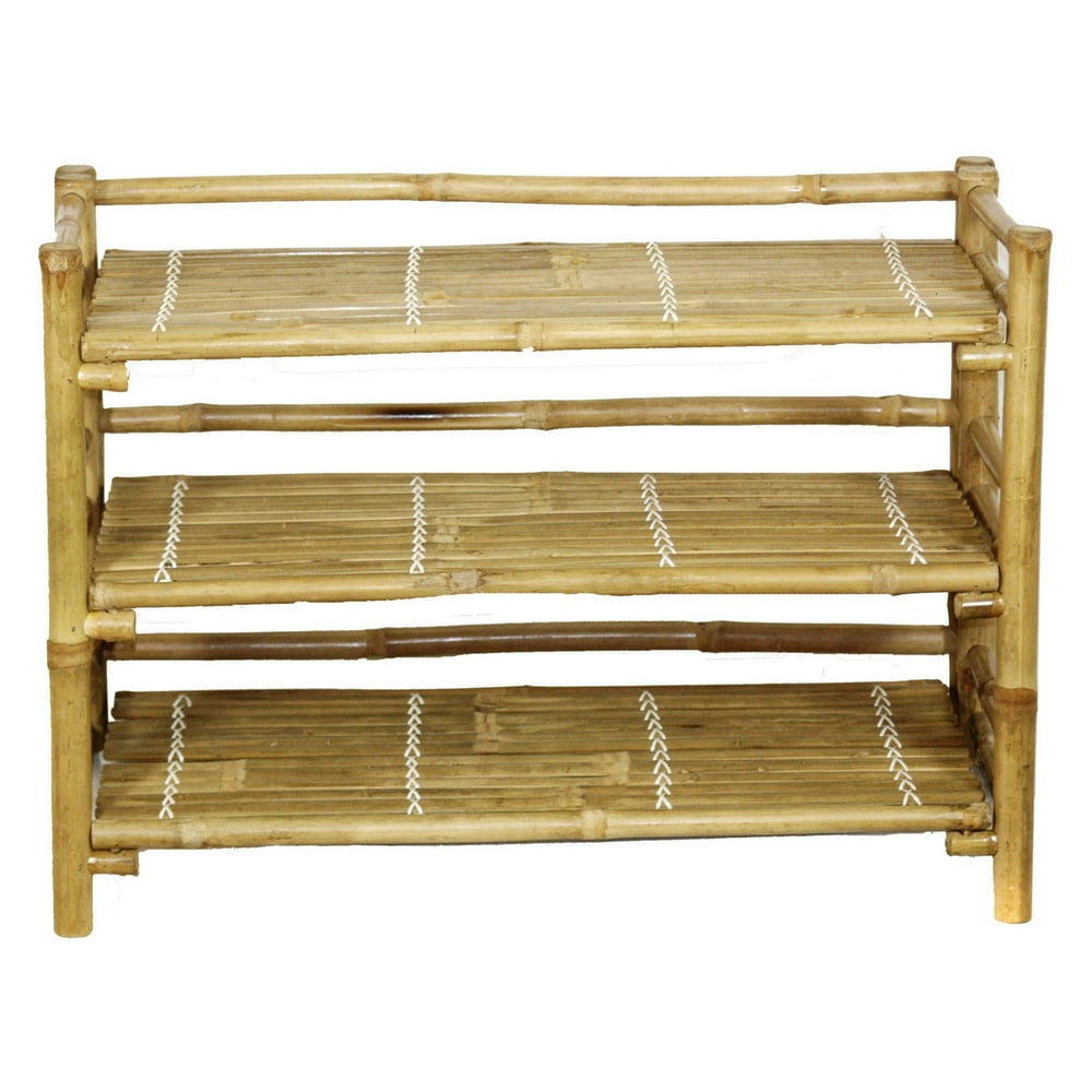 Bamboo54 Bamboo 27 x 12 in. Folding Shoe Rack