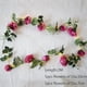 thumbnail image 3 of Artificial Rose flower vine Battery fairy LED string lights for christmas Lit Garland wedding decoration home decor party event, 3 of 5