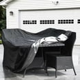 thumbnail image 2 of Fundas para mesa de comedor al aire libre, fundas para mesa de patio, impermeables, 200 cm x 160 cm x 70 cm, lona resistente con protección total contra el viento, la lluvia, la nieve, las heladas,, 2 of 5