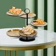 thumbnail image 1 of Bandeja para postres, bandeja para as, centro de mesa de buffet de 5 platos, soporte para servir y juego de platos, plato para servir aperitivos Oro, 1 of 10