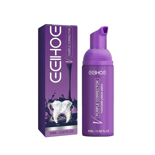 Purple toothpaste series gently cleans oral teeth dirt and stains with a delicate texture purple tooth cleaning mousse 60ml