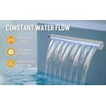 thumbnail image 4 of Stainless Steel Outdoor Wall-Mounted Waterfall Fountain with 7-Color LED, Remote – Saltwater Resistant Water Feature for Pool, Garden, Pond, 36 Inches, 4 of 6
