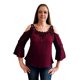 thumbnail image 1 of Blusa D'Noel  Sin hombros manga 3/4 aplicaciones de encaje, 1 of 5