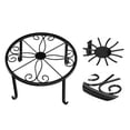 thumbnail image 4 of Estante Para Macetas De Una Sola Capa, Soporte Para Plantas Antioxidante Negro, Resistente A La Carga, Práctico, Resistente Al óxido Para La Familia Para Pisos, Terrazas, Césped, 4 of 8